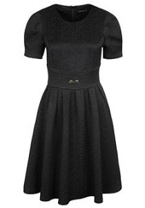 Zwarte jurk V-vorm